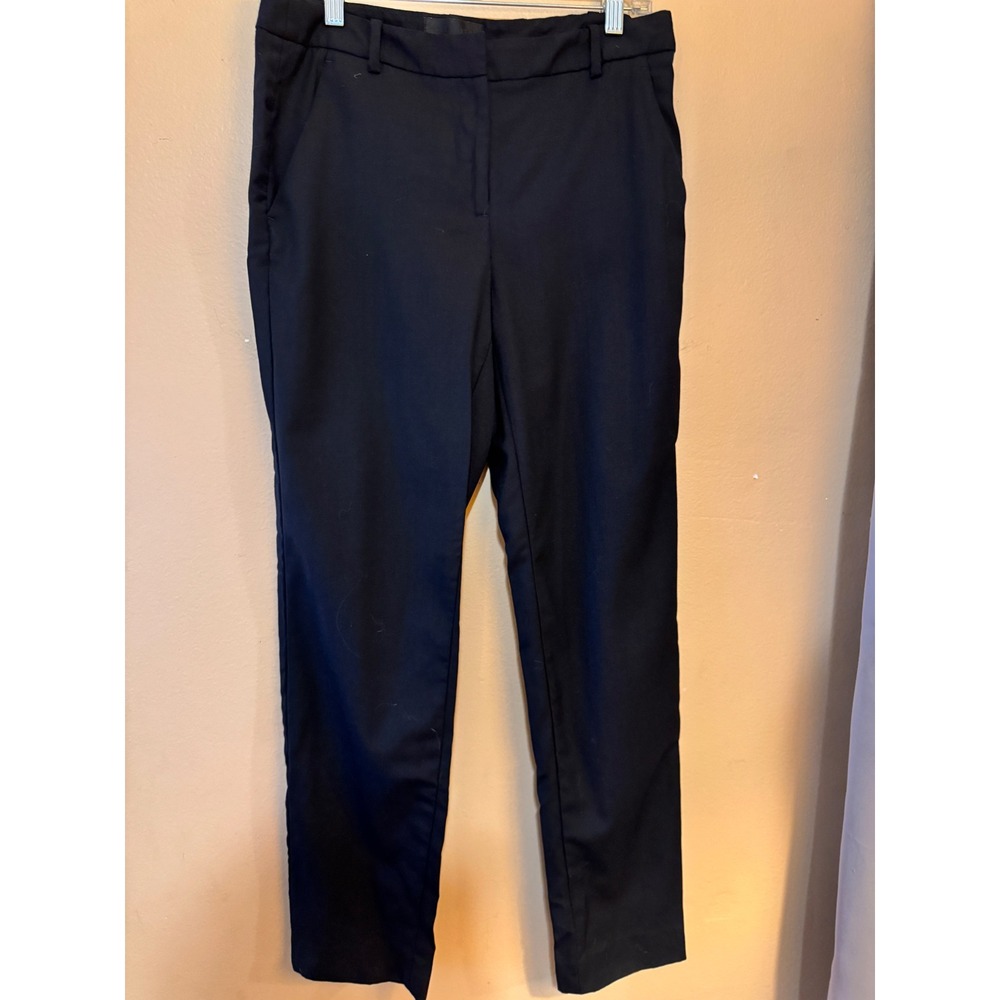 Nili Lotan Black Straight Leg pants Dress Pants Size 6 Made in USA Professional